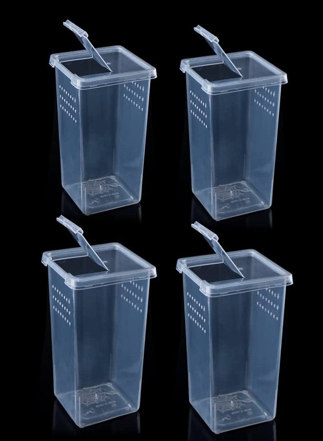 DQITJ 4 Pcs Insect Spider Terrariums Breeding Box Hatching Container Small Reptile Arboreal Spider Mantis Scorpion Centipede Acrylic Breeding Box - Image 1